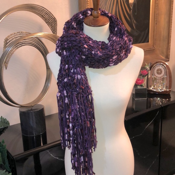 HANDMADE Accessories Nwt Scarf In Eggplant Color Various Shades In